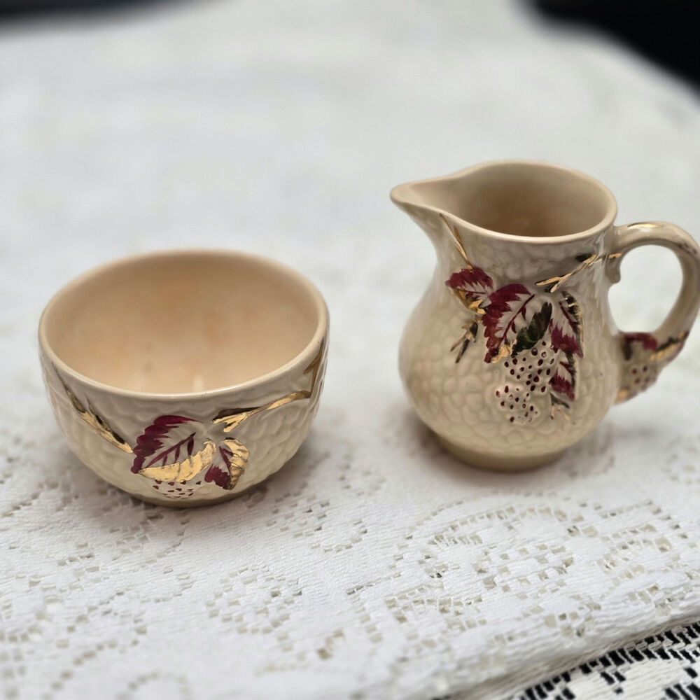 Vintage Wade Mini Pitcher Gold Blush Made in England Bramble